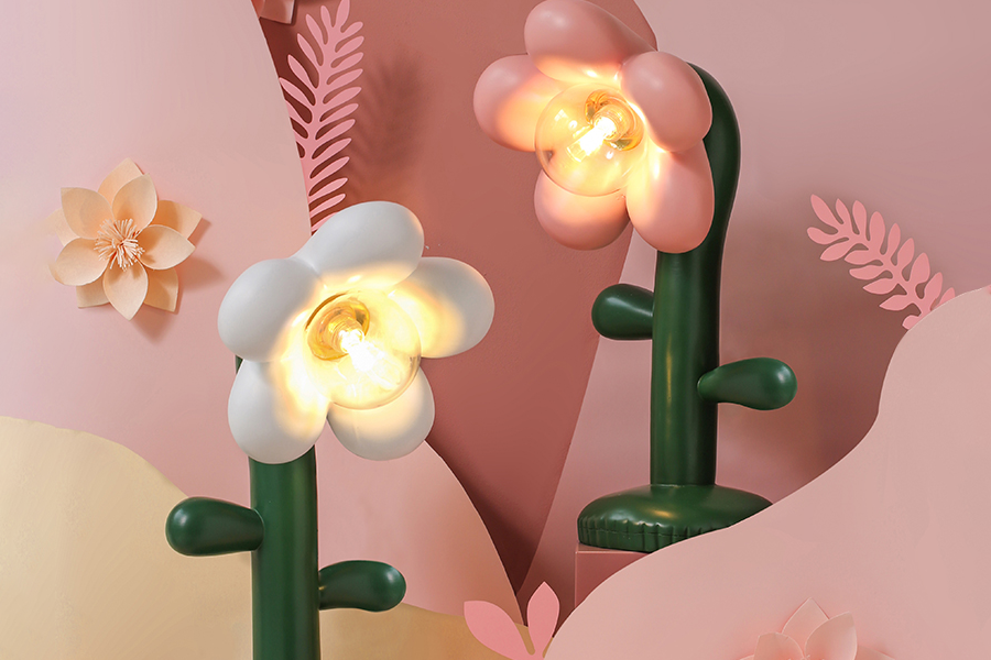 Handmade floral table lighting