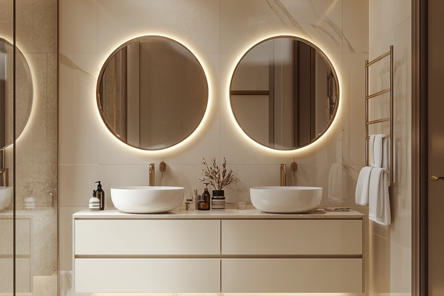 Modern Round LED Mirror